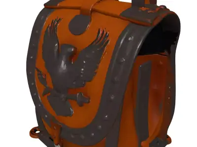Eagle Crest Medieval Leather Satchel 3D model
