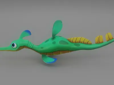 Cartoon Fish 5 Low-poly 3D model