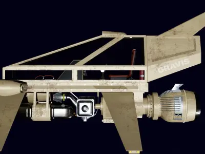 Starship flying car 3D model