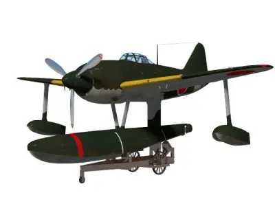 Kawanishi N1K1 kyofu Rex 3D model