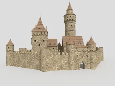 medieval castle 2 Low-poly 3D model