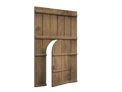 Door Entry Medieval Gate Low-poly 3D model