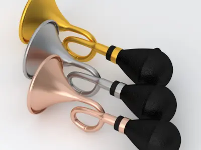 Vintage Vehicle Horn Collection 3D model