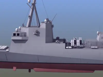 FFG-63 Constellation Class Frigate Low-poly 3D model