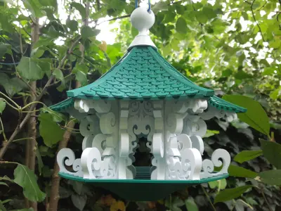 Flowing Bird Feeder Free 3D print model
