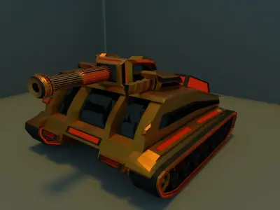 Light tank Low-poly 3D model