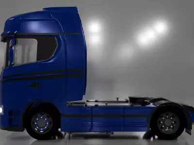 SCANIA S770 TRUCK Blue Low-poly 3D model