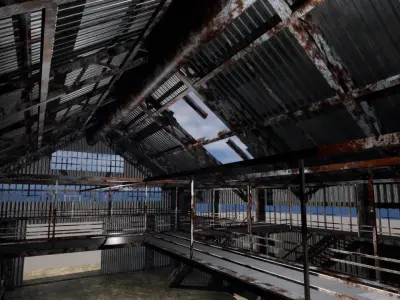 WWIIHangar Low-poly 3D model