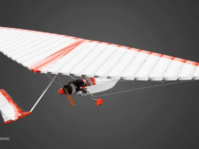 Hang Glider Low-poly 3D model