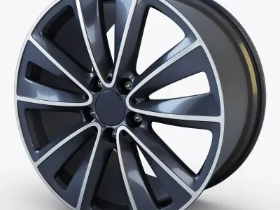 Style 247 wheel ferric gray Mid Poly Low-poly 3D model