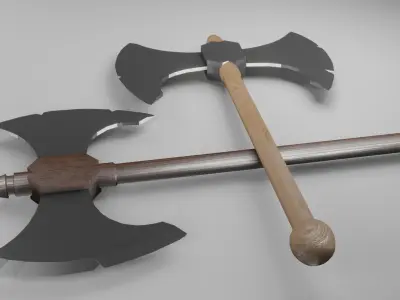 Medieval Axe 3D Model Low-poly 3D model