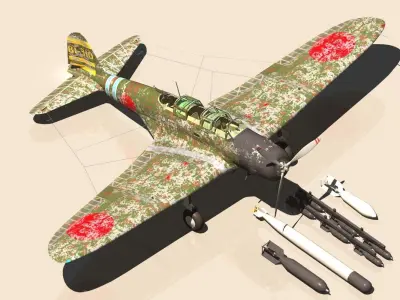 INJ NAKAJIMA B5N2 Kate  3D model