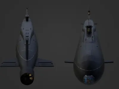 K-550 Alexander Nevsky Borei Class Submarine 3D model