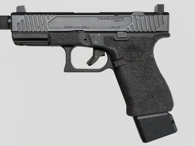 TRIARC Systems Glock 19 9mm Handgun Low-poly 3D model