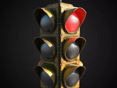 Traffic light Free 3D model