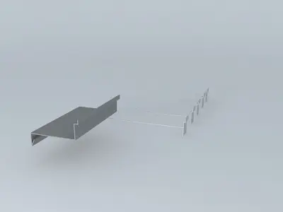 hooks and shelf canaletado panel Free 3D model