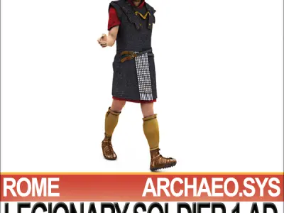 Ancient Rome Legionary Soldier Props Set 3D model