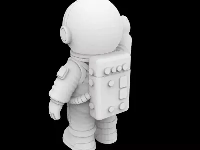 Cartoon Astronaut Waving 3D Print Model 3D print model purchase