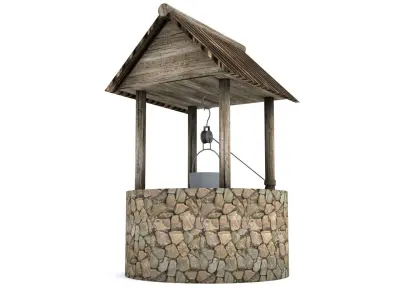 Stone Well Low-poly 3D model