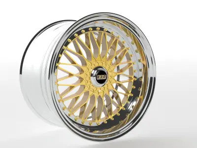 BBS SUPER RS High Poly Car Rim 3D model