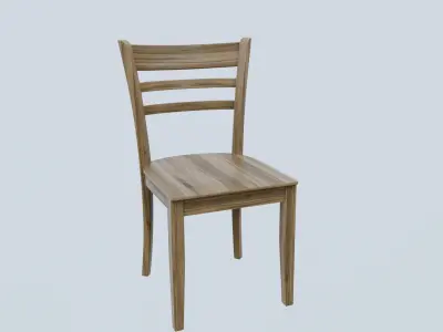 Wooden Chairs High Quality 3D Models Blender FBX OBJ Free 3D model