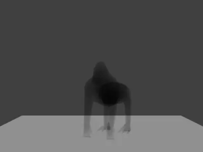 GORILLA MADE IN BLENDER Low-poly 3D model