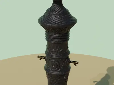 Casted urban furniture pack 3D model