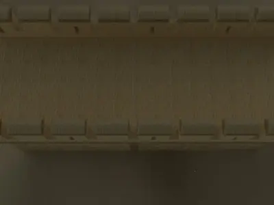 Medieval wall Low-poly 3D model