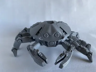 mecha crab articulated  3D print model