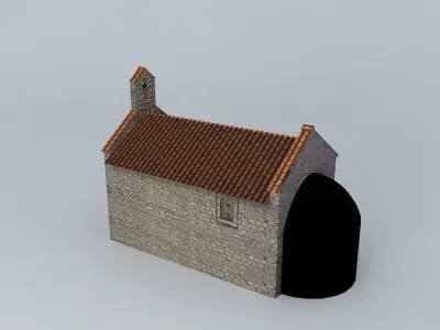 Small Church In Baska Island Of Krk Free 3D model