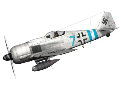 Focke Wulf - FW190 A9 - Blue 7 3D model
