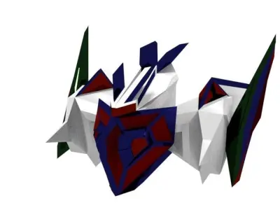 Low Poly Little Hero Jet Spaceship Hero Free low-poly 3D model