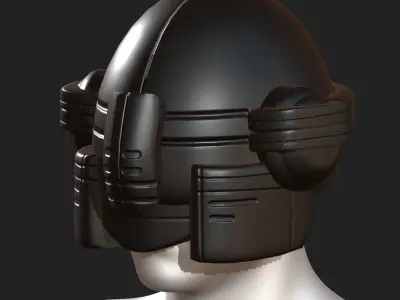 Helmet scifi military combat 3d model Low-poly 3D model