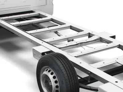 VW Crafter CR35 Long Flat frame chassis 2021 3D model