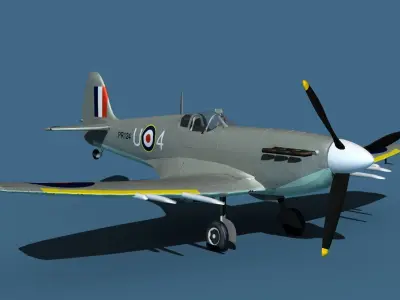 Supermarine Spitfire Mk5C V05 RAF 3D model