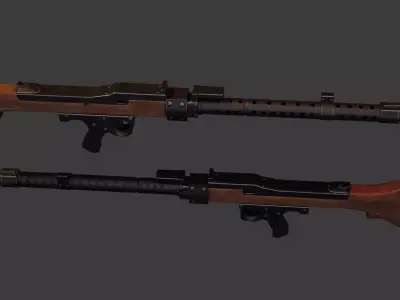 MG-42 MACHINE GUN BLENDER  Low-poly 3D model