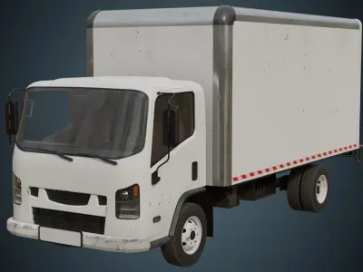 Box Truck 1B Low-poly 3D model