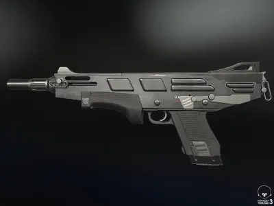Mag-7 Shotgun Low-poly 3D model