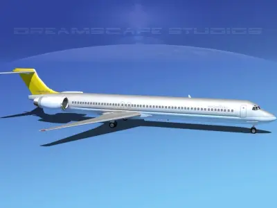 McDonnell Douglas MD80 SAS Snowflake 3D model