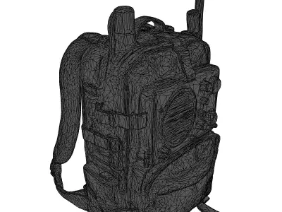 Military Radio Backpack 3D Model 3D model