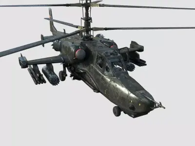 KA -50 helicopter Low-poly 3D model