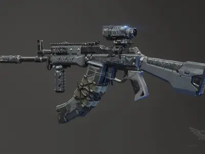 SCIFI - RECON SOLDIER Low-poly 3D model