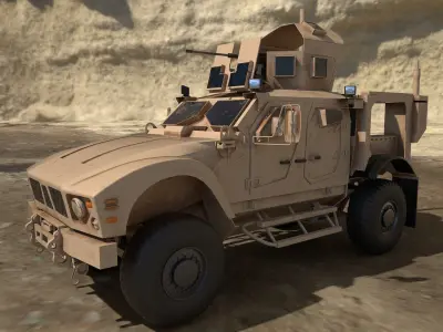 American Military Vehicle Low-poly 3D model