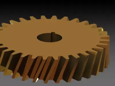 Helical Gear Free 3D model