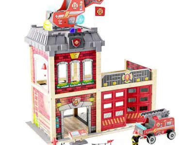 Hape Firehouse Play Set Low-poly 3D model