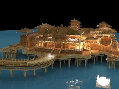 Chinese ancient  palace 3D model