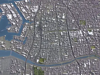 Yokkaichi Low-poly 3D model