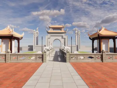 TEMPLE OF ANCESTORS  HO Free 3D model