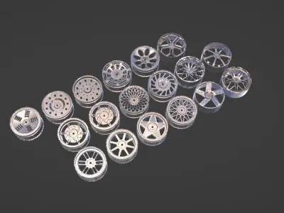 Modern sport car lowpoly 3d rims Low-poly 3D model Low-poly 3D model