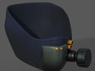 gas mask helmet scifi futuristic Low-poly 3D model